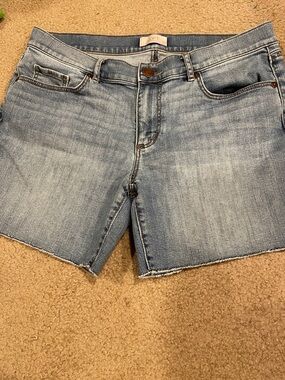 LOFT Light Blue Denim Cutoff Shorts, size 6